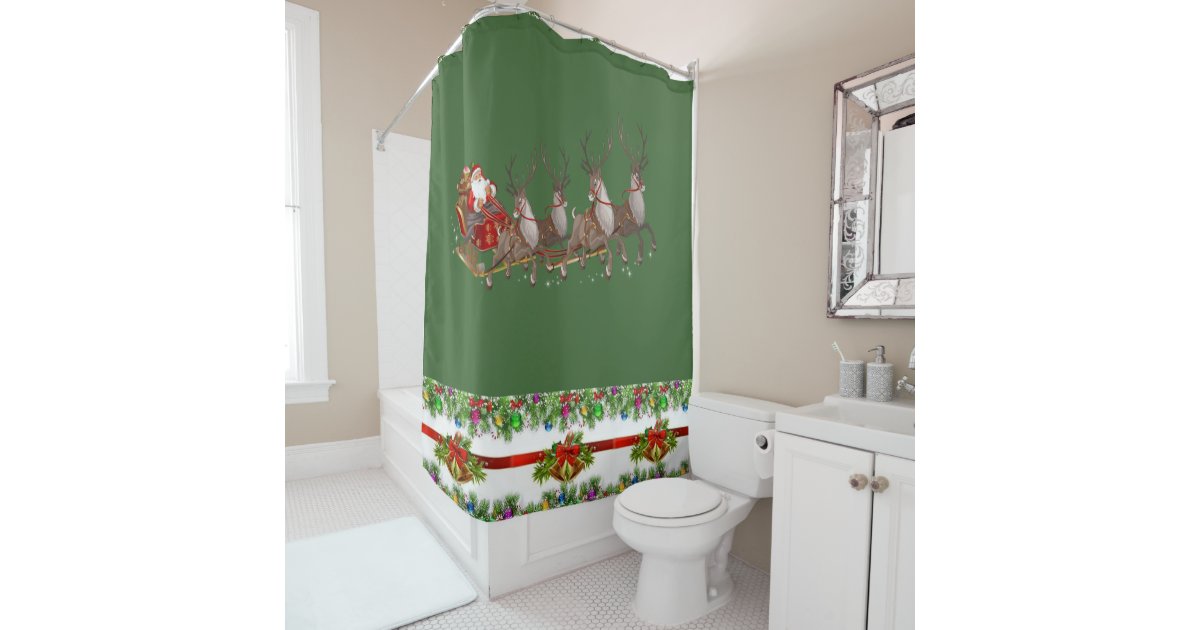 Shower Curtain Christmas Zazzle
