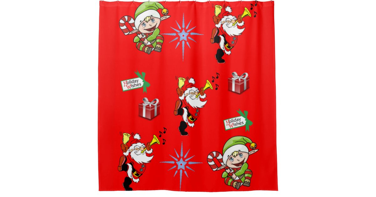 Shower Curtain Christmas | Zazzle.com