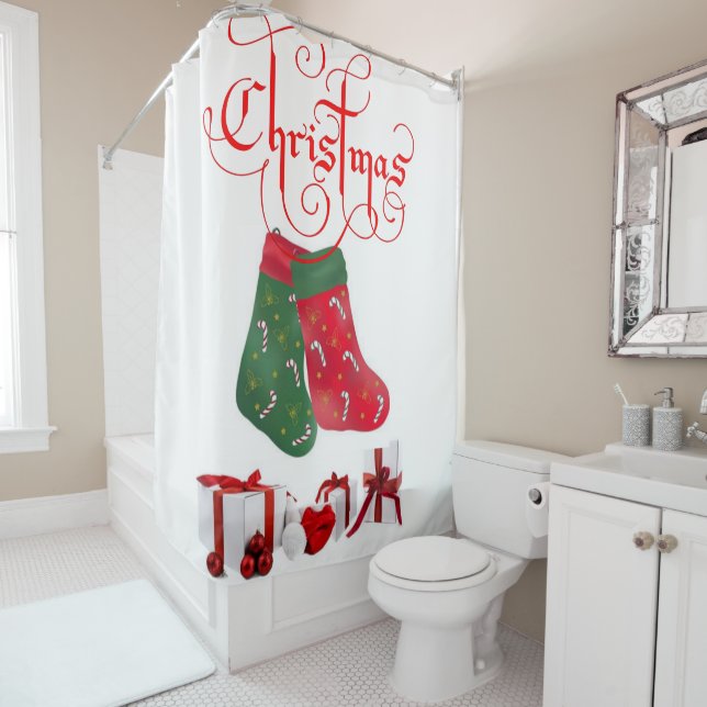 Shower curtain Christmas (In Situ)