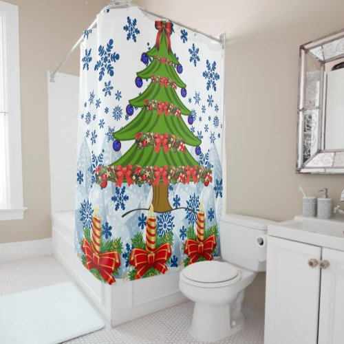 Shower Curtain Christmas