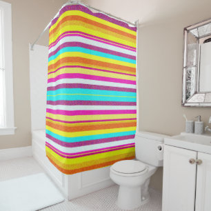 Shower Curtain Colorful Stripe 