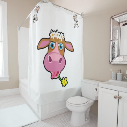 Shower curtain cows