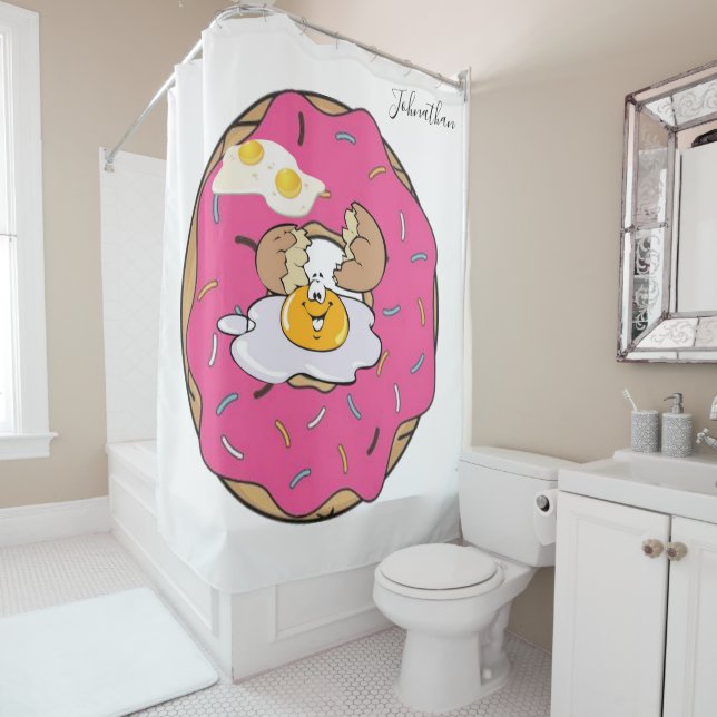 Shower Curtain Donut Eggs (In Situ)