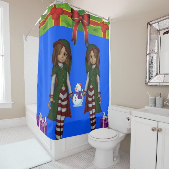 Shower Curtain Elf (In Situ)