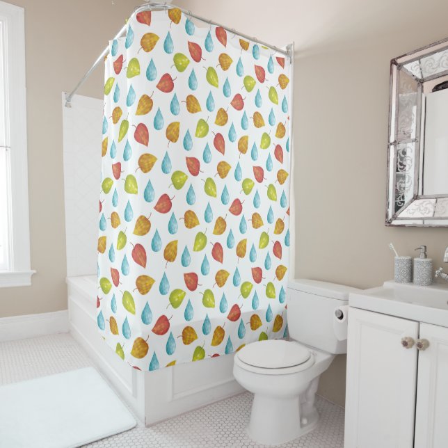 Shower Curtain-Falling Leaves Shower Curtain (In Situ)