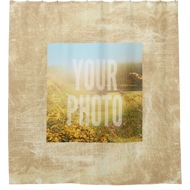 Shower Curtain Fit Template Antique BG (Front)