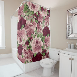 Shower Curtain Floral | Zazzle