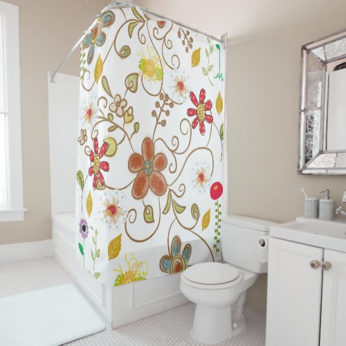 Shower Curtain Floral