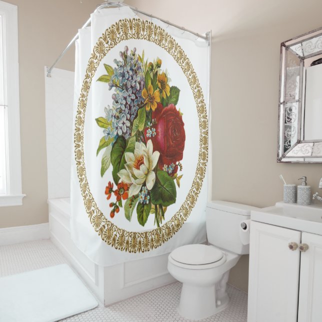Shower Curtain Floral Victorian (In Situ)