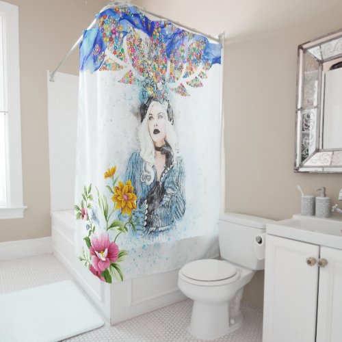 Shower Curtain Floral Victorian