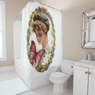 Shower Curtain Floral Victorian