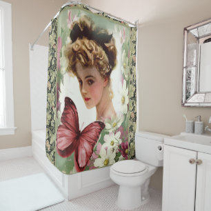 Shower Curtain Floral Victorian