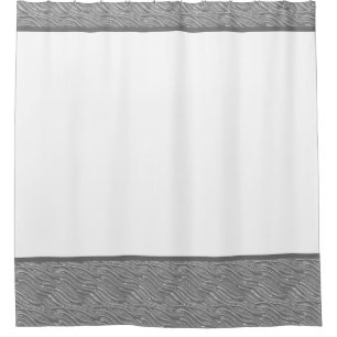 Shower Curtain Gray and White