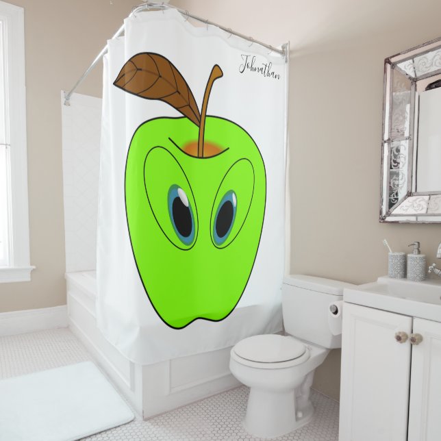 Shower Curtain Green Apple (In Situ)