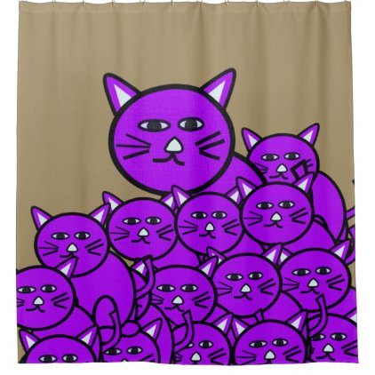 Shower curtain kittens