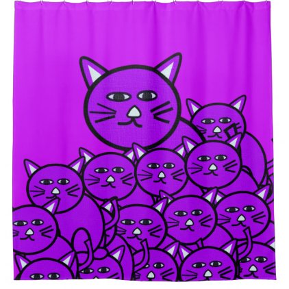 Shower curtain kittens