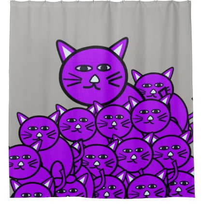 Shower curtain kittens