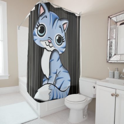 Shower curtain kittens