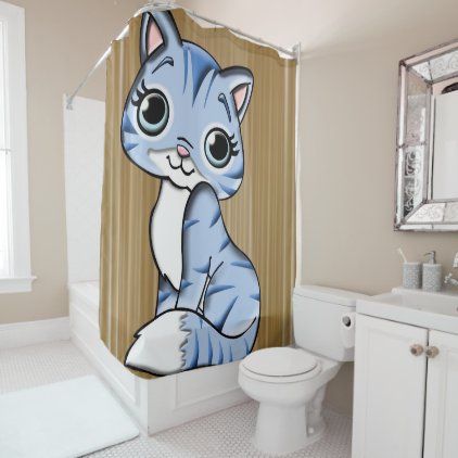 Shower curtain kittens