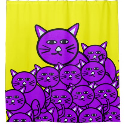 Shower curtain kittens