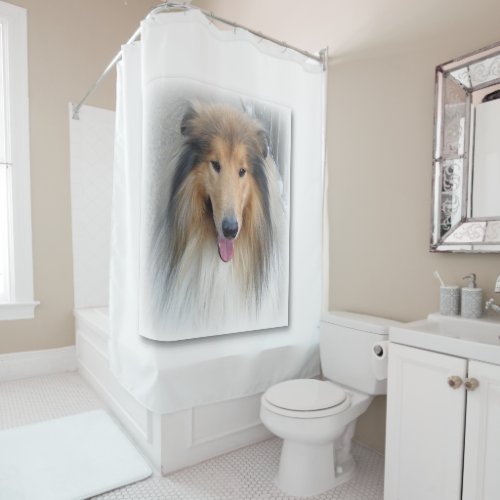 Shower Curtain Lassie Dog