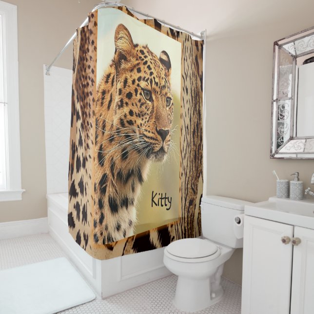 Shower Curtain Leopard (In Situ)