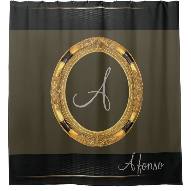 Shower Curtain Mirror Letter A (Front)