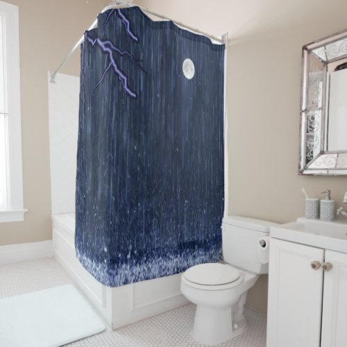 Shower Curtain Moon