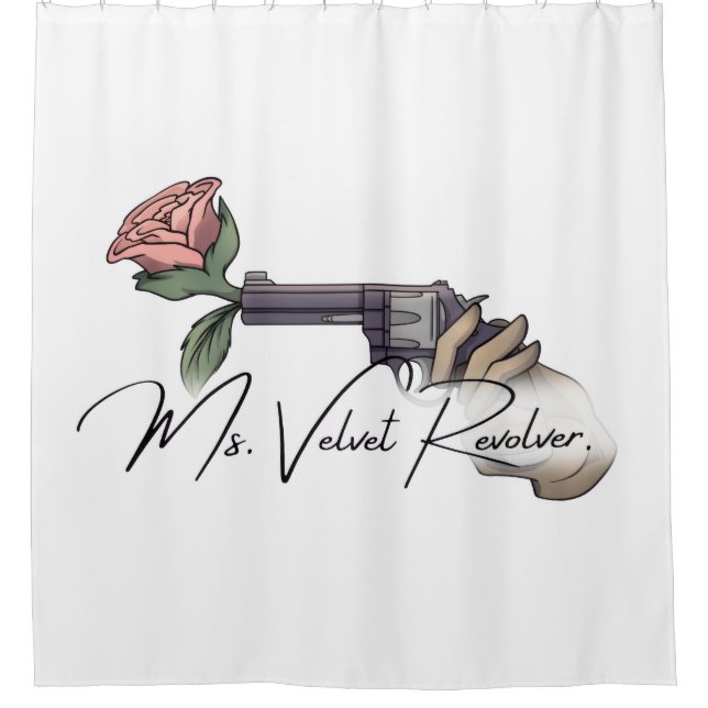 Shower Curtain- Ms. Velvet Revolver Curtain (Front)