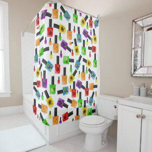 Shower Curtain Nail Polish Strawberry Blueberry