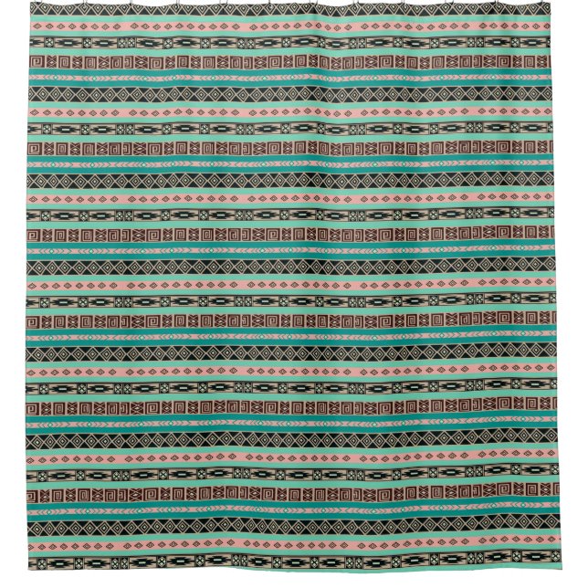 Shower Curtain/Native American Print Shower Curtain (Front)