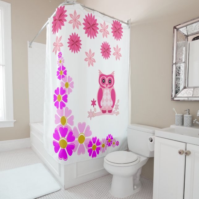 Shower Curtain Owl (In Situ)