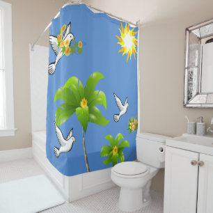 Shower Curtain Palm Tree