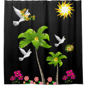 Shower Curtain Palm Tree