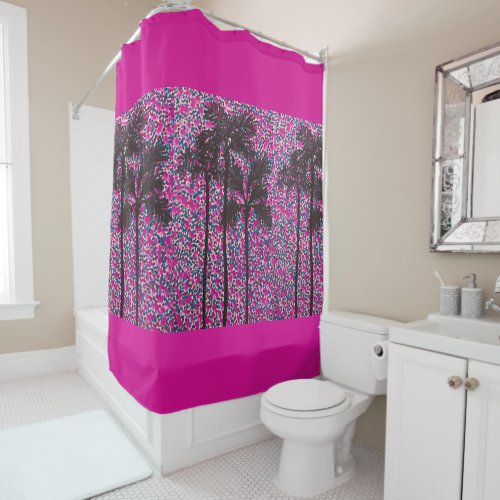 Shower Curtain _ Palm Tree Silhouettes