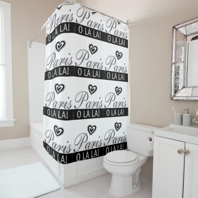 Shower Curtain Paris o la la France  (In Situ)