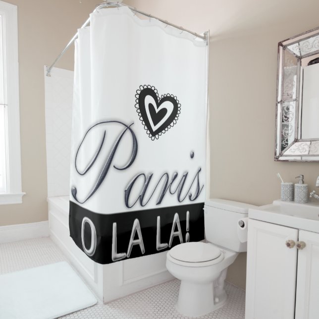 Shower Curtain Paris o la la France  (In Situ)