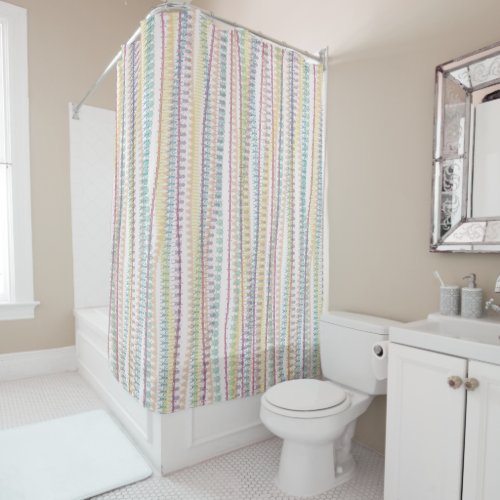 Shower CurtainPastel colors_stripes Shower Curtain