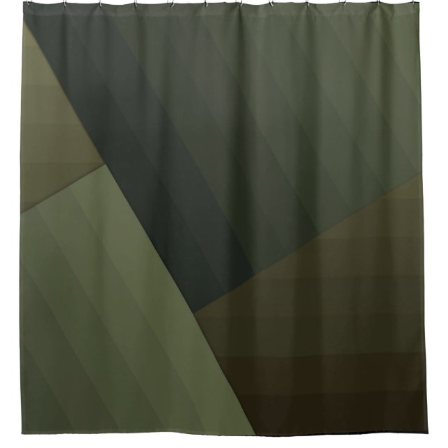 Shower Curtain,Patchwork, combined, olive, green Shower Curtain (Front)