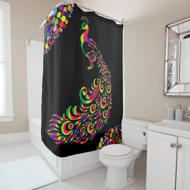 Shower Curtain Peacock (In Situ)