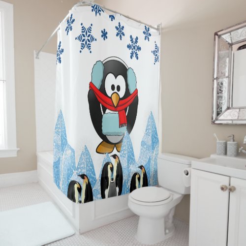Shower Curtain Penguin