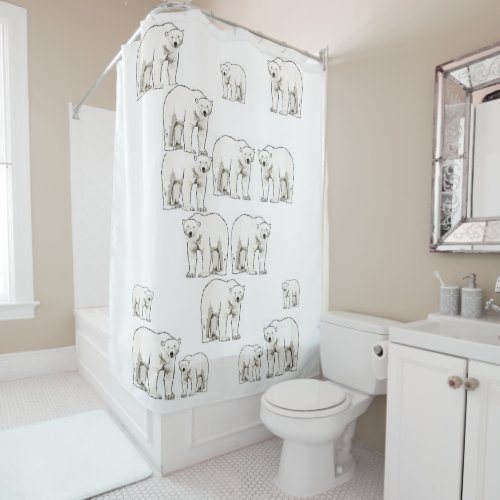 Shower Curtain Polar Bear