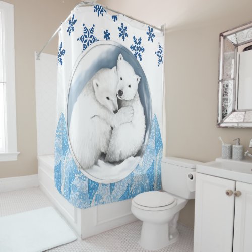 Shower Curtain Polar Bear