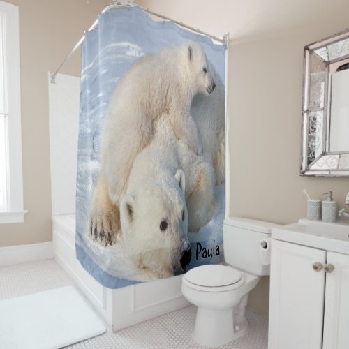 Shower Curtain Polar Bears