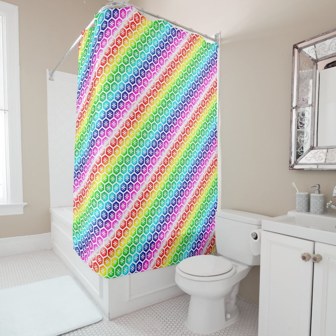 Shower Curtain - Prismatic Colors | Zazzle