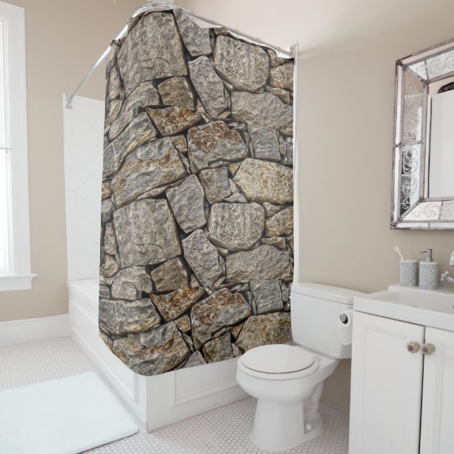 Shower Curtain Rock Marble (In Situ)