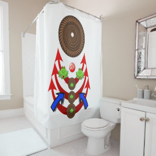 Shower Curtain Rope Green Frogs