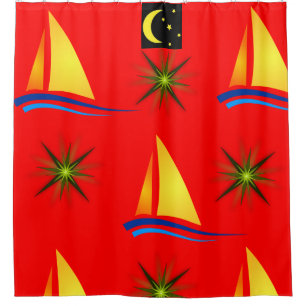 Shower Curtain Sailboat