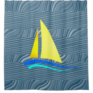 Shower Curtain Sailboat