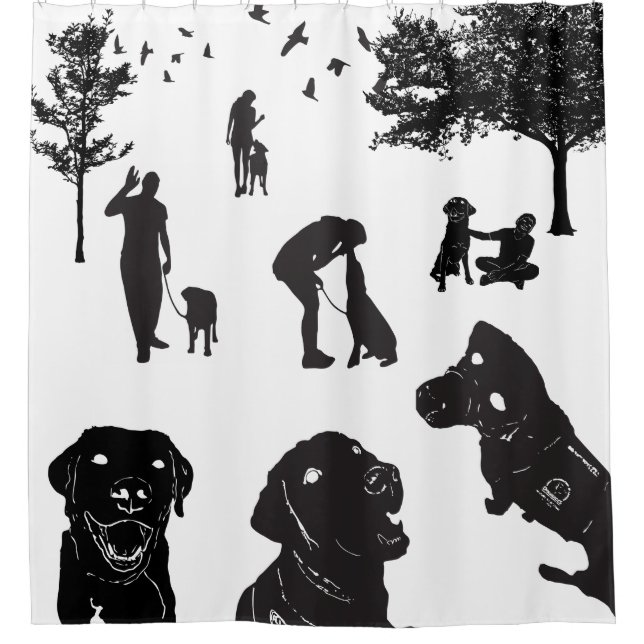 Shower Curtain Service Dog Love variation 1 (Front)